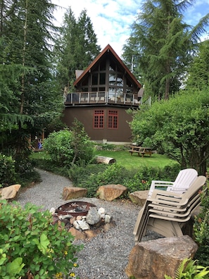 View of Lodge from Firepit