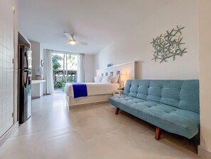 King bed and futon