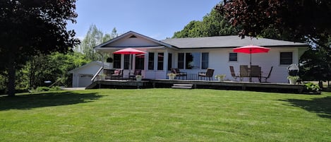 View of the front of the house from Lake.