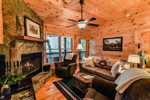 Living room with two recliners
