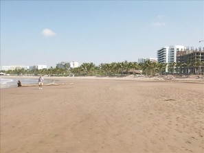 View of resort from beach