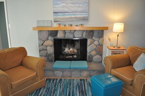 Sitting area off kitchen allows conversations while cooking.