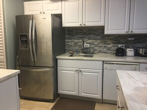 Refrigerator, sink, dishwasher