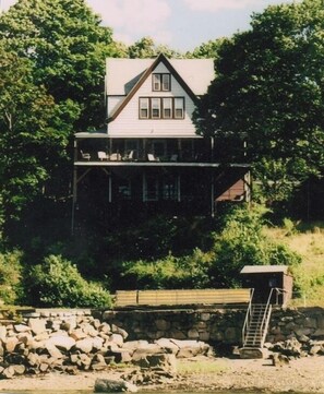 View from the water at low tide