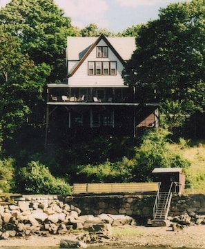 View from the water at low tide