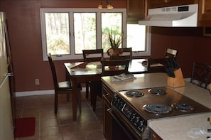 Kitchen and dining areas