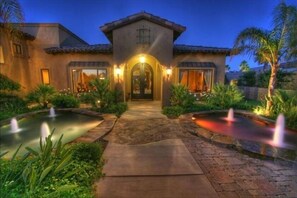 The Entrance to the Cortyard is a Desert Tropical Paradise