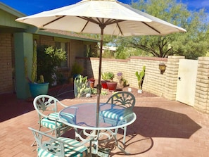 Front Walled Patio Facing Catalina Mountains