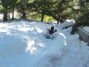 Sled runs right on the property!