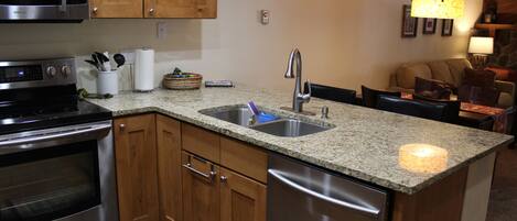 Kitchen with newer appliances