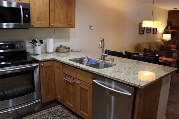 Kitchen with newer appliances