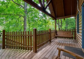 Secluded Wears Valley Cabin "Allen Hideaway" - Covered entry deck