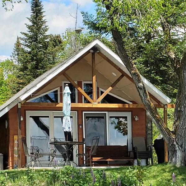 View of cottage from the lake