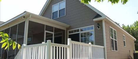 Deck and screen porch overlooking the lake