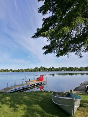lakeview at  our two Docks & aluminum boat free to use  