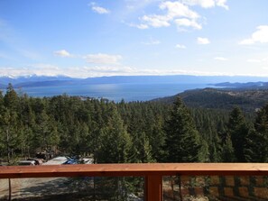 Flathead Lake from the Redwood Deck, looking down onto horse barn location
