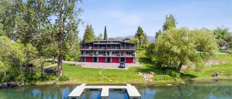 This beautiful condo is in a Whitefish river development with four luxury units.