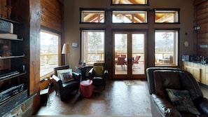 living room looking at deck