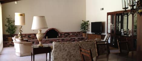 Vaulted Ceiling Living Room & Dining Room