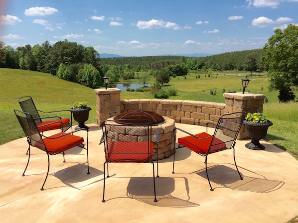 Imagine you, sitting here, enjoying the crackling fire and that fabulous view!