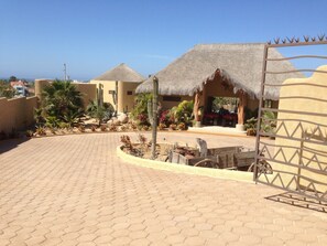 Driveway into the property.  (Gated and walled)