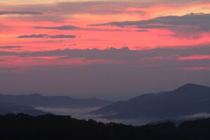 Clouds in the valley seen from your deck.