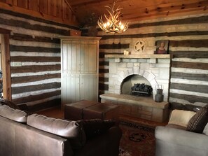 Living area with gas fireplace (operational in winter months only)