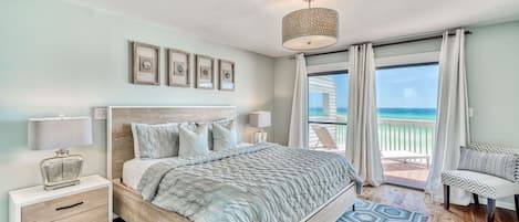 Gulf Views from Master Bedroom at Mermaid Cove!