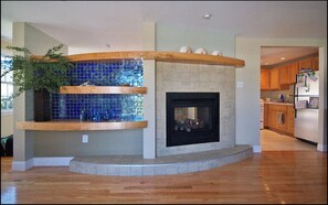 2-sided gas fireplace