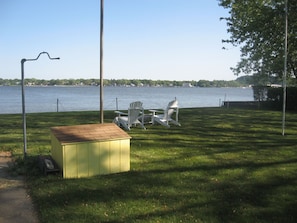 Relax right in your back yard, soak up the sun and watch the boats go by.