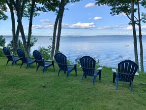 Sit and enjoy a lemonade or cold beer while watching for dolphins and seals