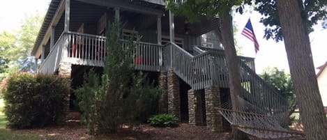 Outside of Cabin- View from the lake to the cabin