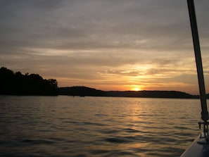 Sunset seen from the dock