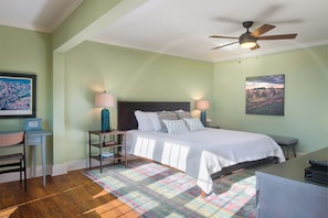 Primary bedroom suite w/marsh view has K platform bed with memory foam mattress