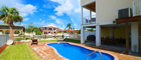 View of Pool and Backyard