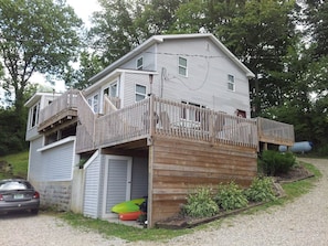 3-Tiered deck, parking, and outdoor storage (add'l parking at top)