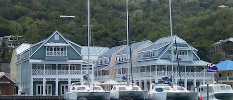 The stunningly beautiful Marina Village, as viewed from the water