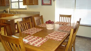 Upstairs dining area suited for large group