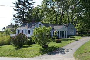 Standing on the Opera House steps, looking across street, view of the house