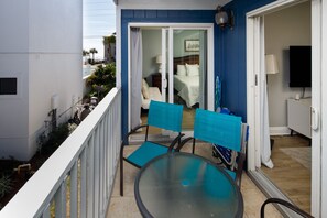 Private balcony off of living room and master bedroom