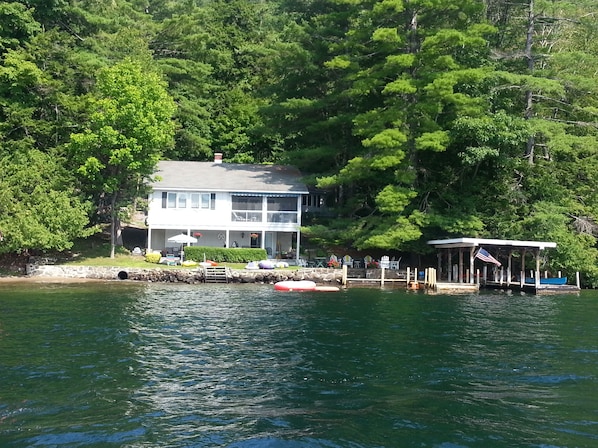 Boathouse/dock has room for 2 boats up to 22 feet