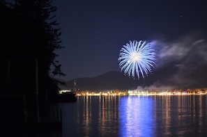 Enjoy this great view of LG Village fireworks weekly during summer