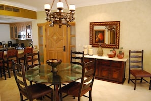 Spacious dining area