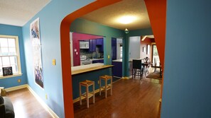 Kitchen, Dining Room and Bar top entertaining space