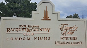 The entrance to the resort.