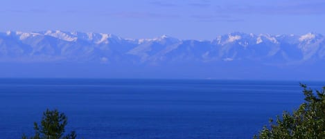 The Olympic Mountains look awesome form Haro Haiku