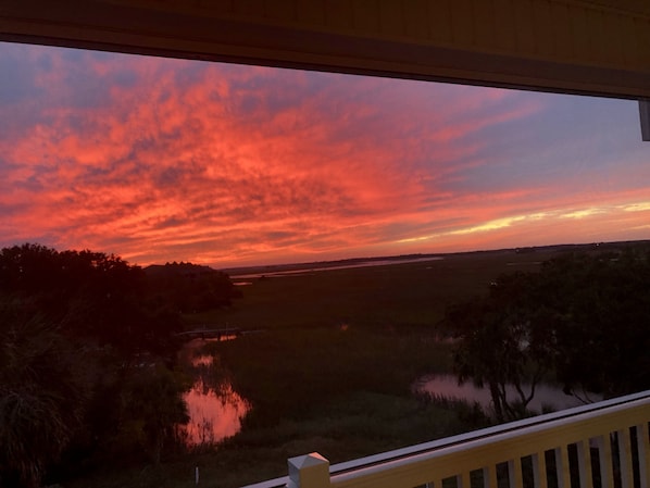 The sunsets can be truly amazing from the screened porch!