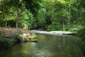 One of many beautiful views of the river! Great fun to play on the rocks!