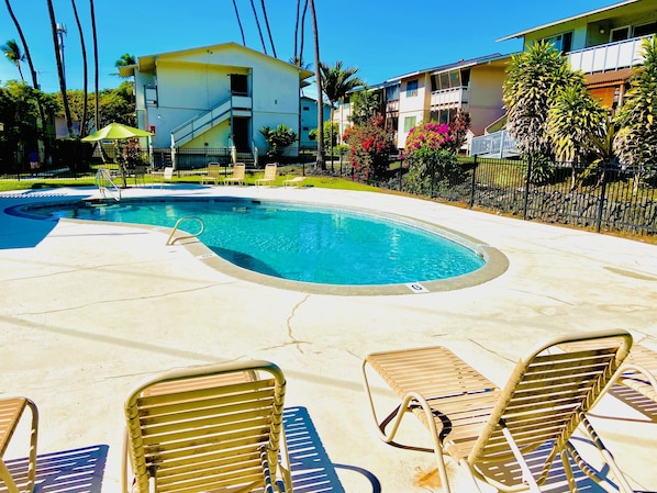 You can relax in the sun or cool off by going for a swim in the pool on property