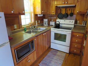 Kitchen area is fully equipped for most cooking tasks